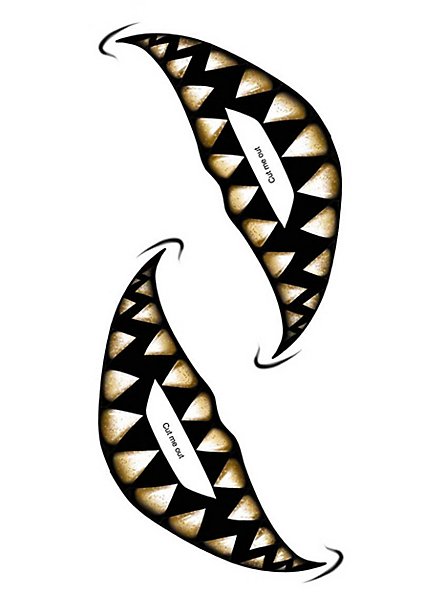Tatouage Decalcomanie Grande Bouche De Chat Ricanant Maskworld Com